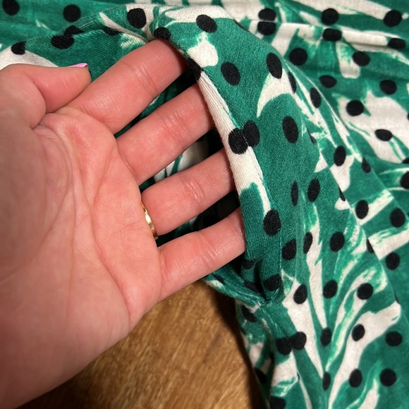 Maeve Anthropologie Cayenne Palm Polka Dot dress Green M - Picture 4 of 7